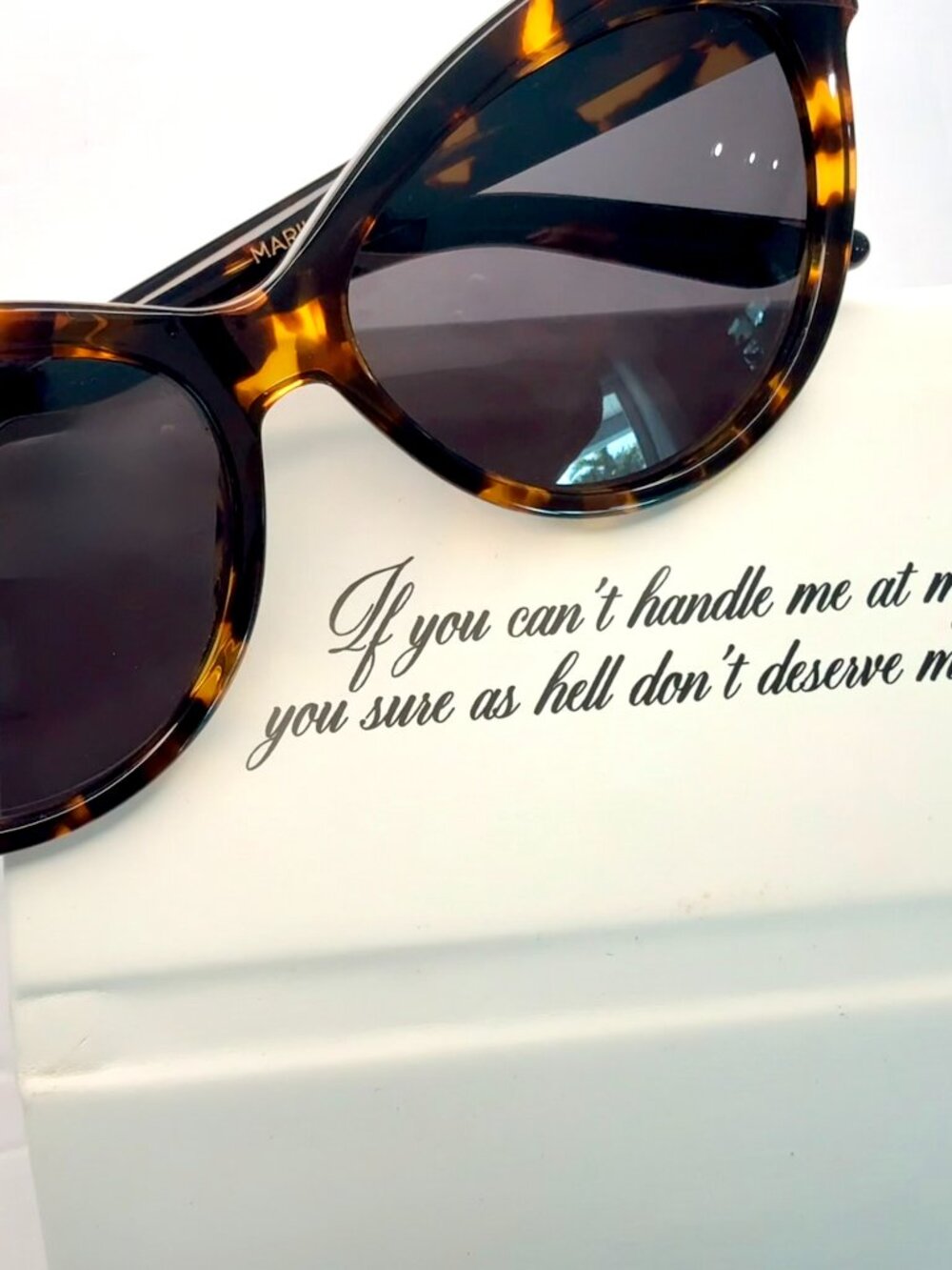 DIFF x Marilyn Monroe | Tortoise Cat Eye Sunglasses + Case Cloth